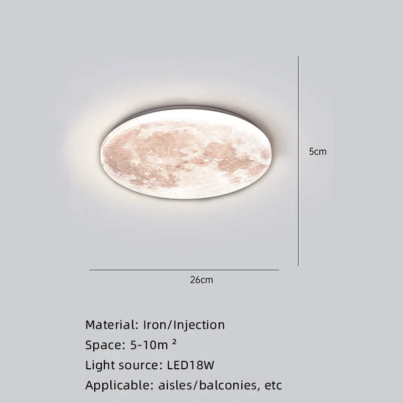 Moderne Plafondlamp Maanoppervlak Artistiek 0