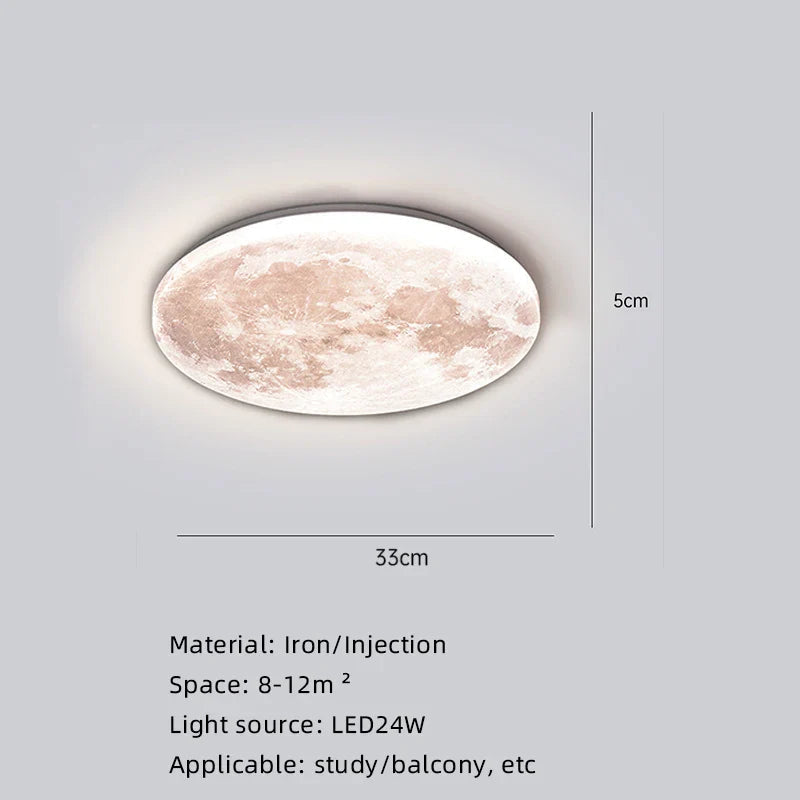 Moderne Plafondlamp Maanoppervlak Artistiek 5