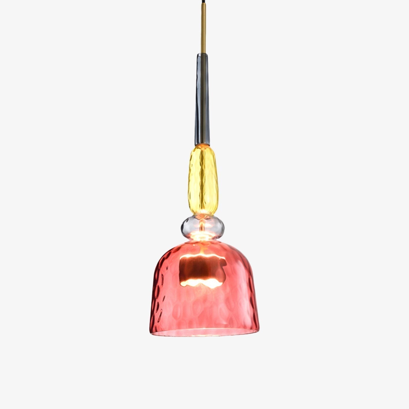 Moderne Plafondlamp Sofia met Gekleurd Glas 6