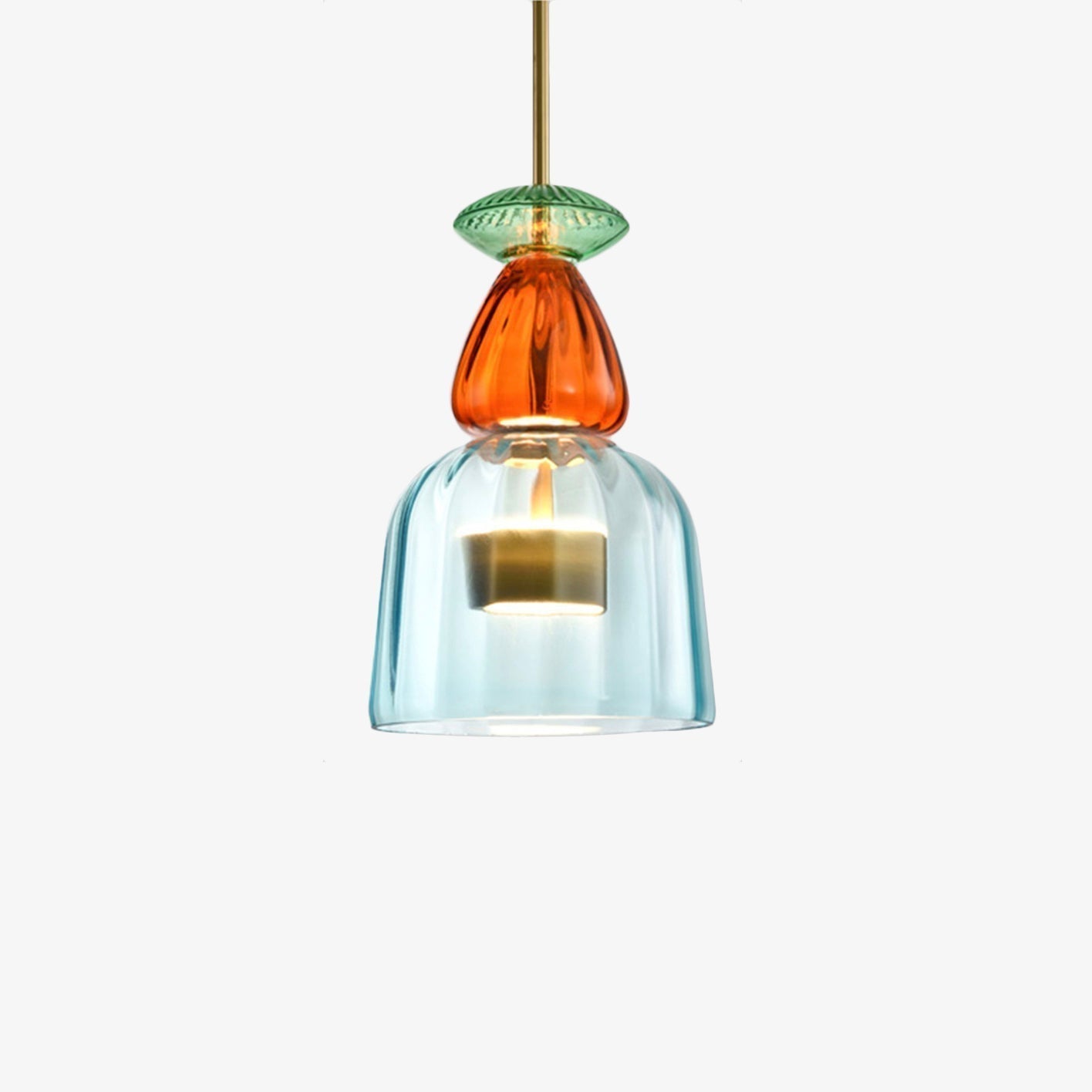 Moderne Plafondlamp Sofia met Gekleurd Glas 8