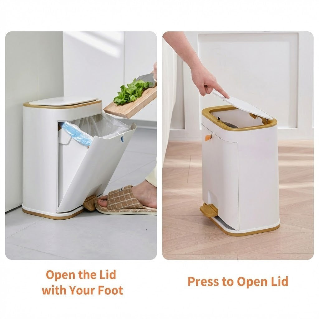 Moderne Prullenbak Compact Ontwerp voor Badkamer 3