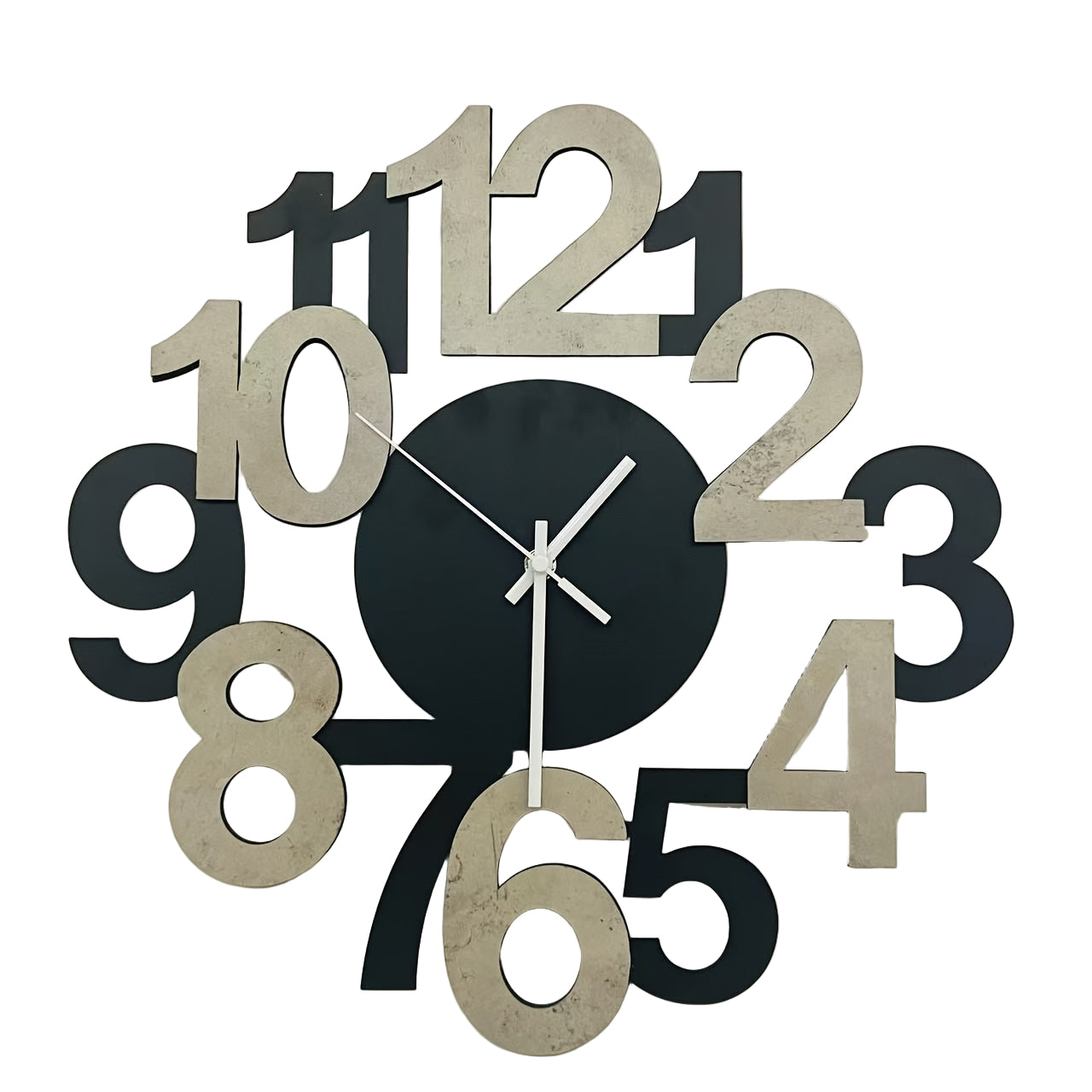 Moderne Wandklok Asymmetrisch Digitaal Ontwerp 0