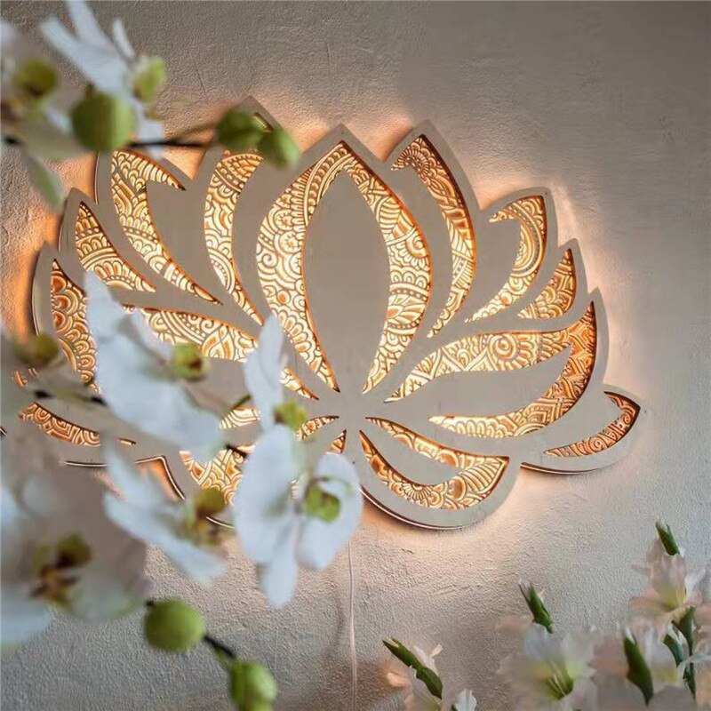 Moderne Wandlamp Lotus Mandala LED 1