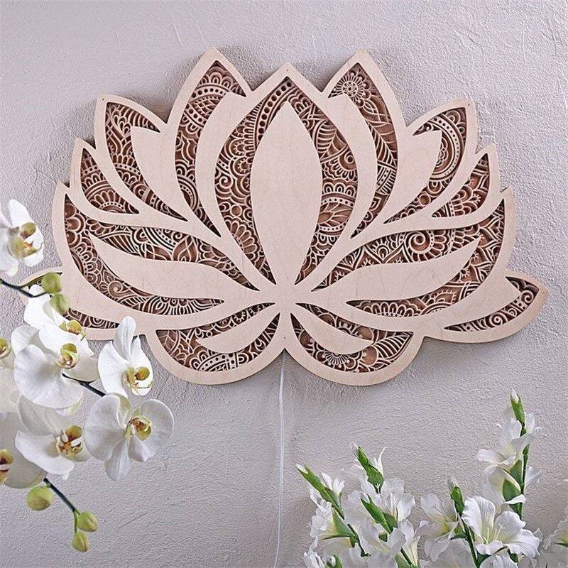 Moderne Wandlamp Lotus Mandala LED 2