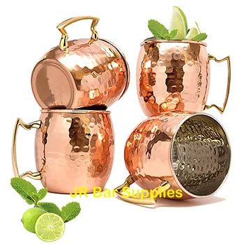 Mokken Set Voor Koude Dranken Gehamerd - Set Van 4 Mokken 6