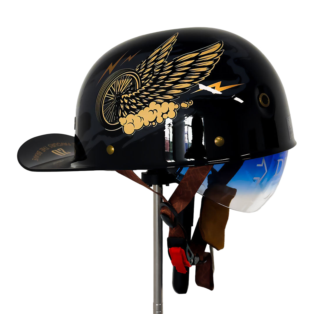 Motorhelm in Baseballpet-Stijl met ECE en DOT Goedkeuring 0