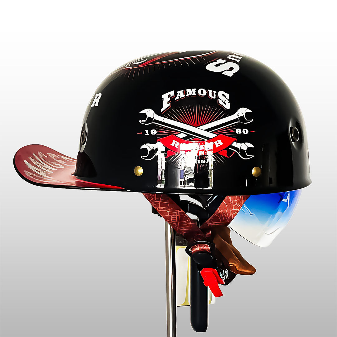 Motorhelm in Baseballpet-Stijl met ECE en DOT Goedkeuring 1