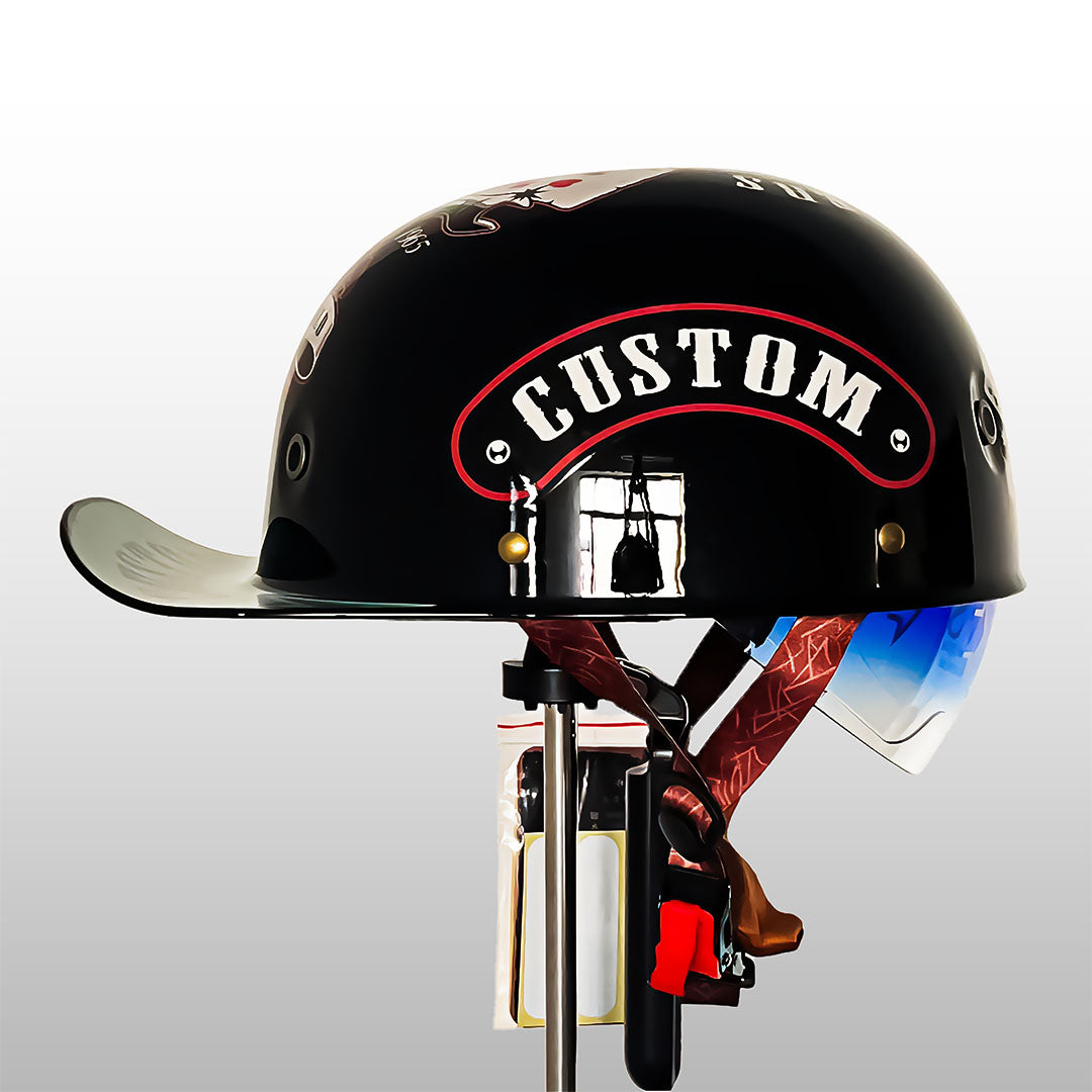Motorhelm in Baseballpet-Stijl met ECE en DOT Goedkeuring 15