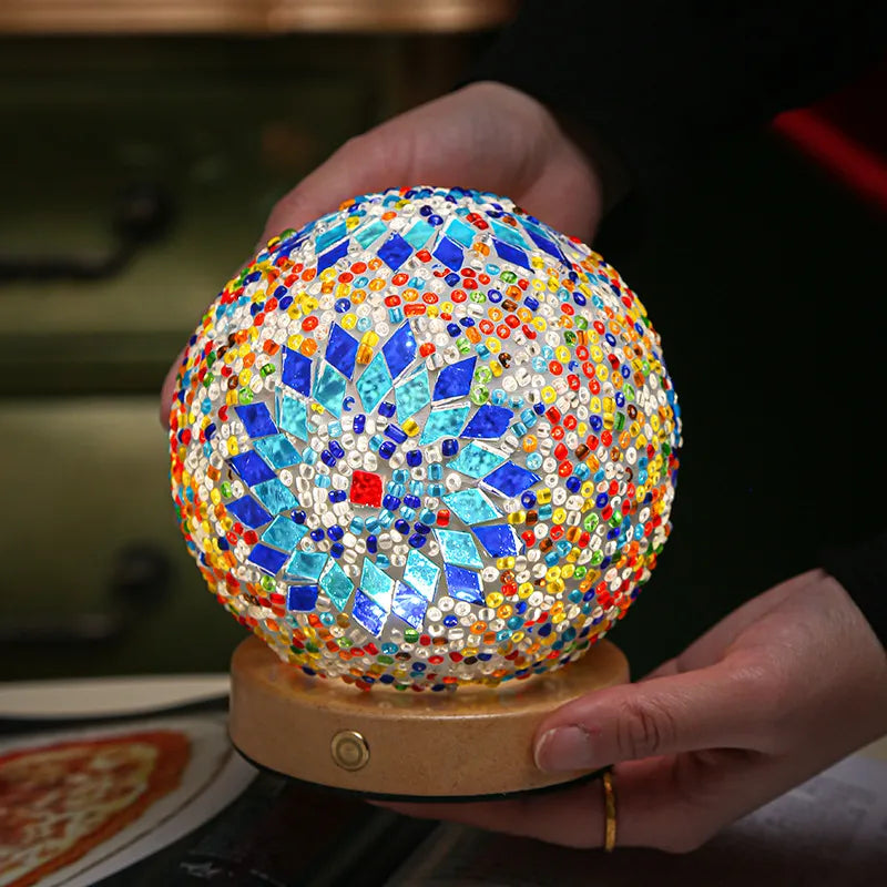Nachtlampje Boho Mozaïek Bal 1