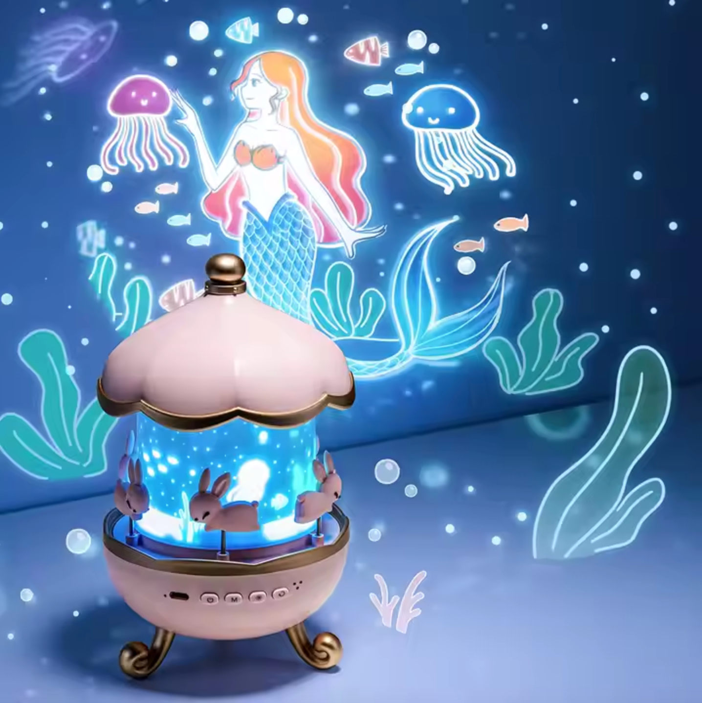 Nachtlampje Galaxy Projector voor Slaapkamer en Babykamer met 360° Roterende Projectie 0