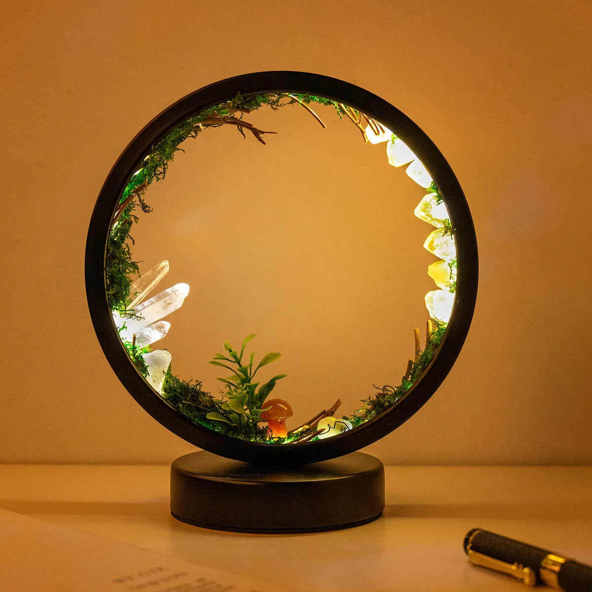 Nachtlampje Slaapkamer Modern Ontwerp met Natuurlijke Elementen 0
