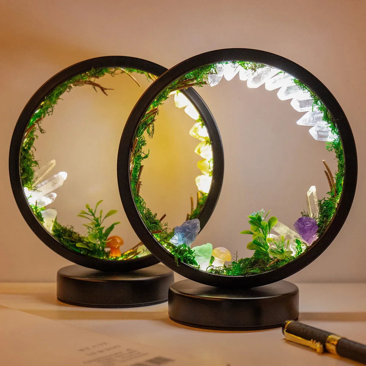 Nachtlampje Slaapkamer Modern Ontwerp met Natuurlijke Elementen 1