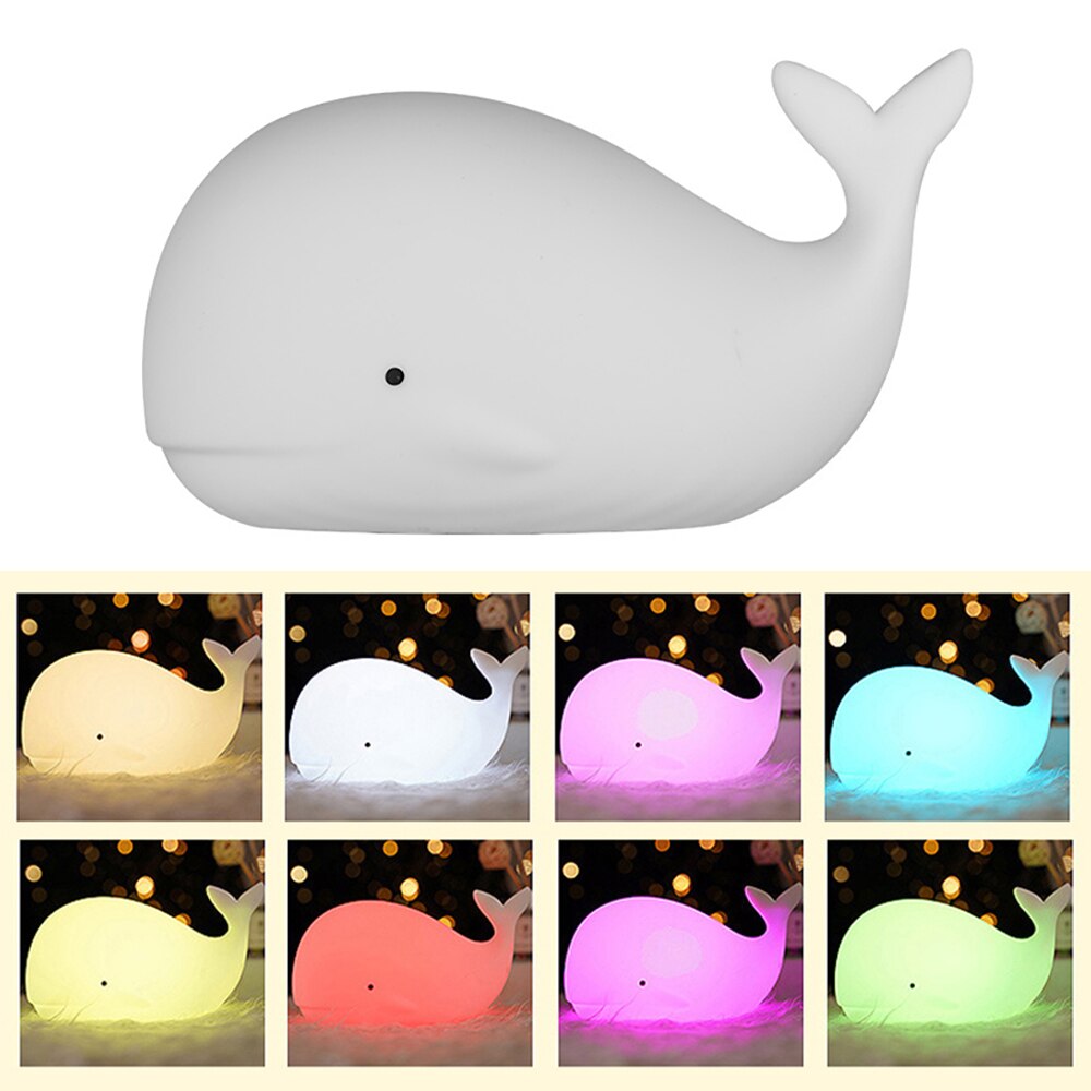 Nachtlampje Walvis voor Kinderen - Sfeervolle Verlichting voor Kinderkamer 0