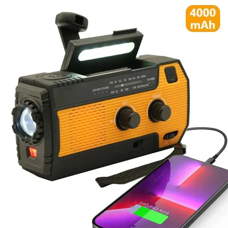 Noodradio Zonne-energie met Oplaadbare Batterij 12