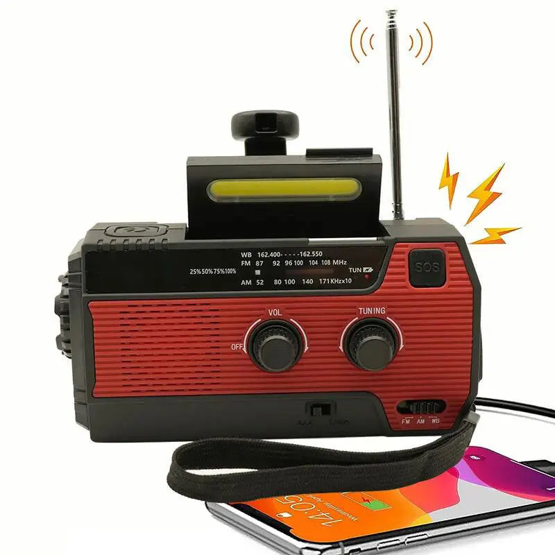 Noodradio Zonne-energie met Oplaadbare Batterij 9