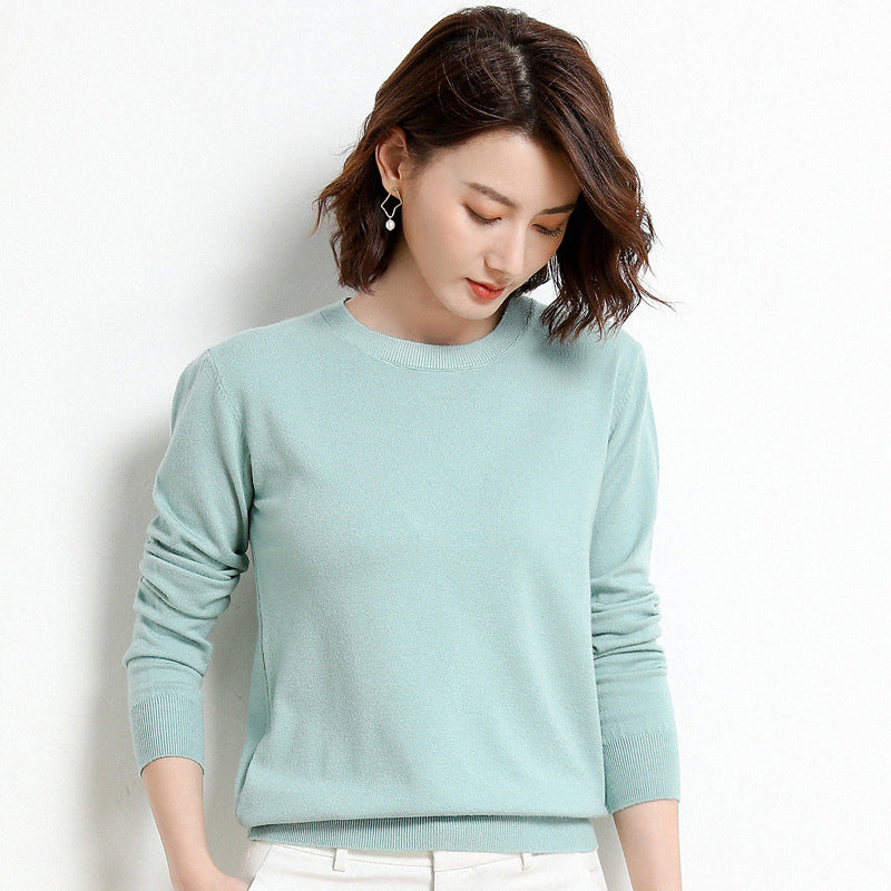Dames Trui O-Hals 100% Merino Wol Lichtgewicht Pullover