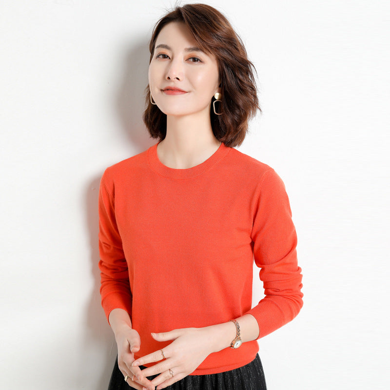 Dames Trui O-Hals 100% Merino Wol Lichtgewicht Pullover