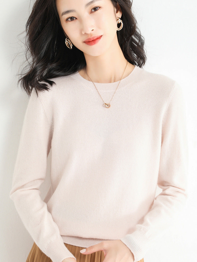 Dames Trui O-Hals 100% Merino Wol Lichtgewicht Pullover