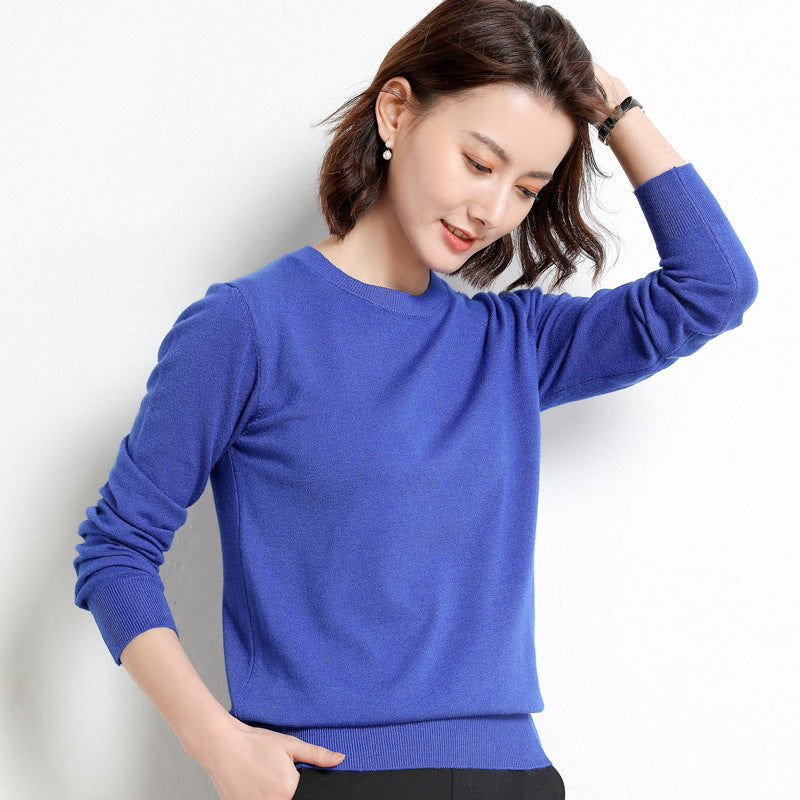 Dames Trui O-Hals 100% Merino Wol Lichtgewicht Pullover