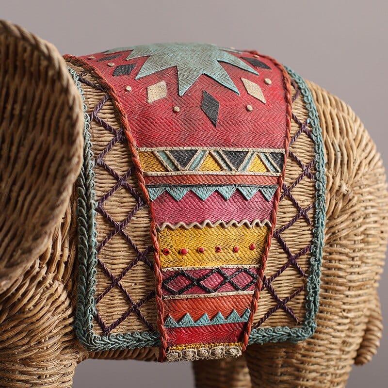Olifantenbeeld Rotan Stijl 3