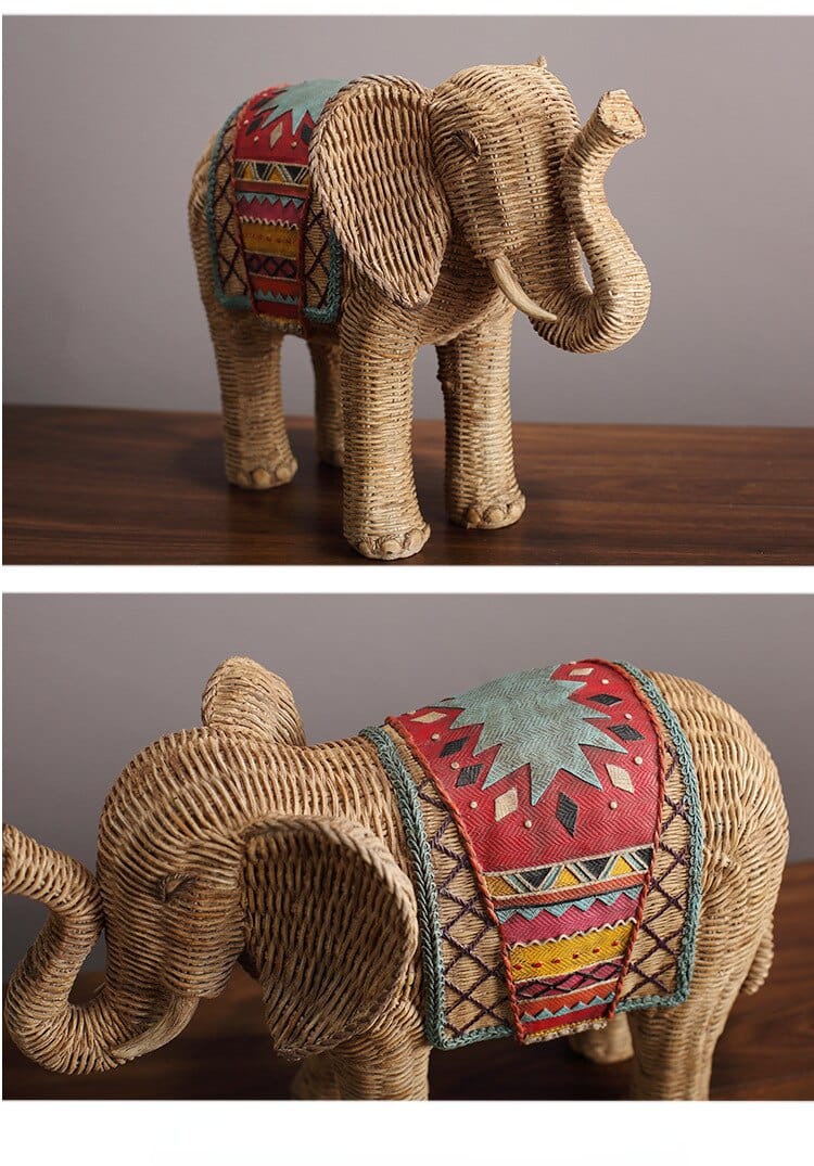 Olifantenbeeld Rotan Stijl 4