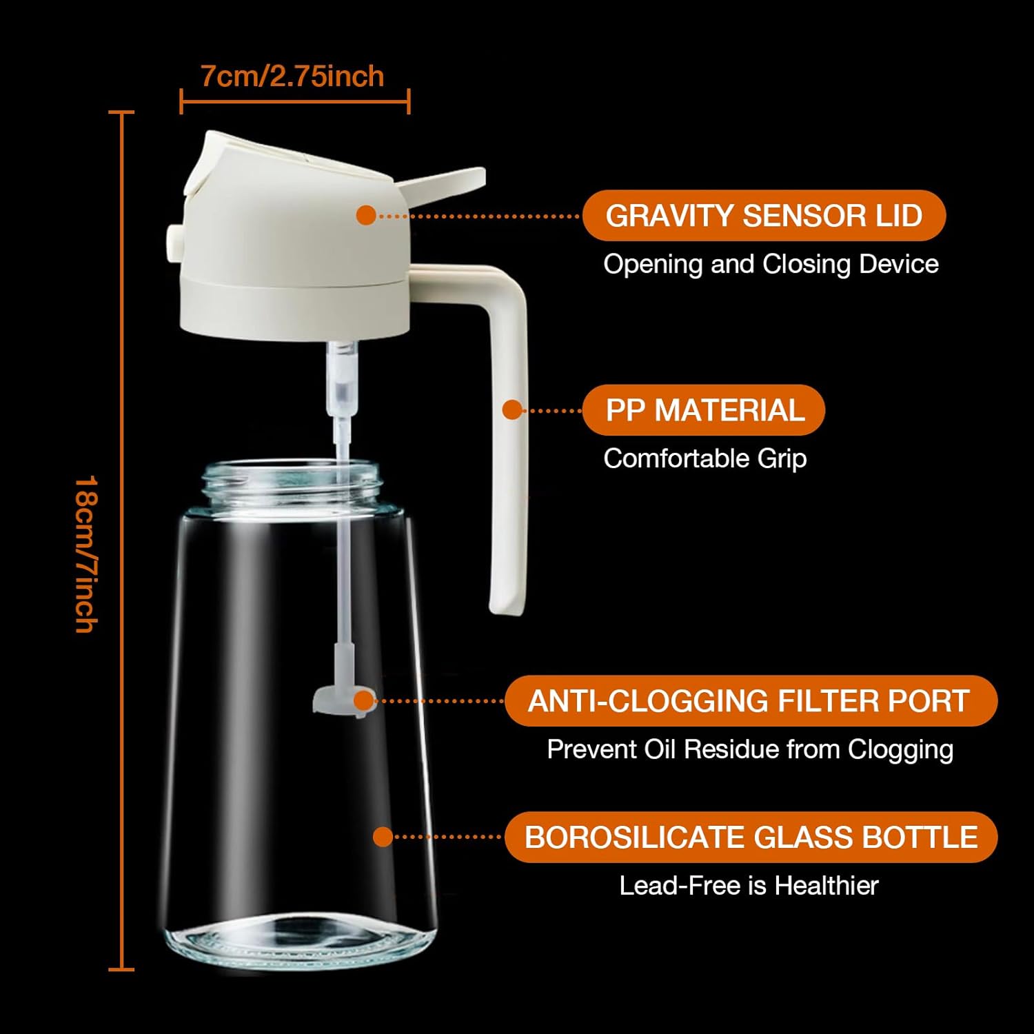 Olijfolie Spray Dispenser 2-in-1 voor Koken en Grillen 5