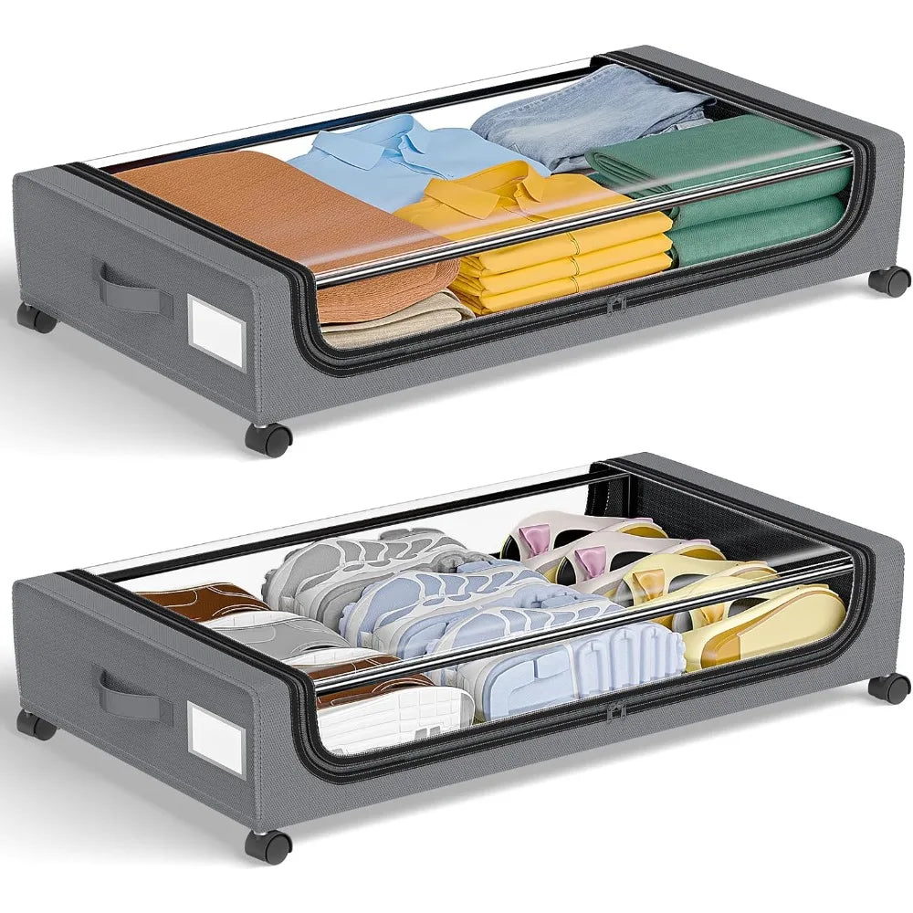 Onderbedopslag Box Organizer met Wielen 5