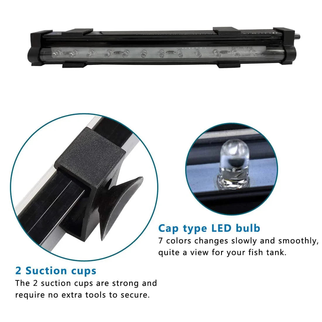 Onderwater LED Aquarium Lamp met Kleurverandering en Hoge Helderheid 3