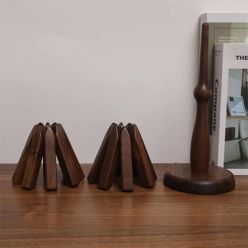 Onderzetters Voor Glazen Met Creatief Ontwerp - Stijlvolle Houten Onderzetter Set 4