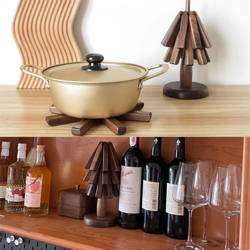 Onderzetters Voor Glazen Met Creatief Ontwerp - Stijlvolle Houten Onderzetter Set 8