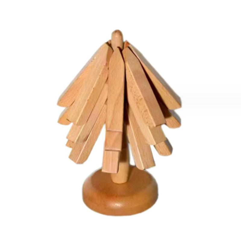 Onderzetters Voor Glazen Met Creatief Ontwerp - Stijlvolle Houten Onderzetter Set 9