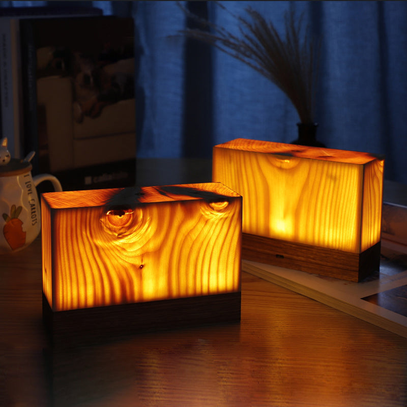 Oplaadbare Draadloze Tafellamp met Touchbediening en Houten Ontwerp 14