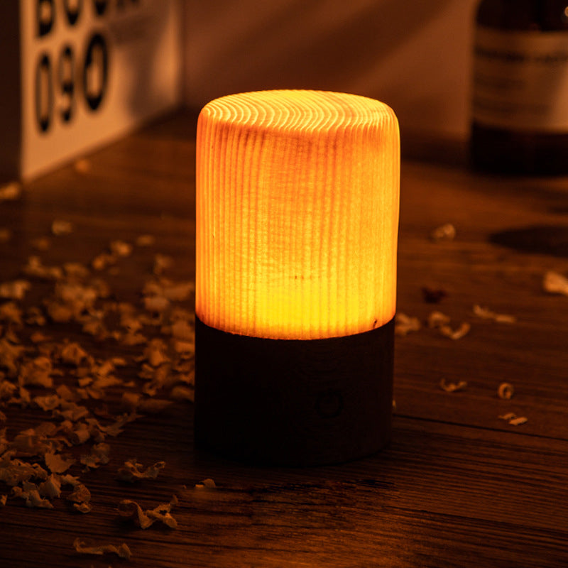 Oplaadbare Draadloze Tafellamp met Touchbediening en Houten Ontwerp 9