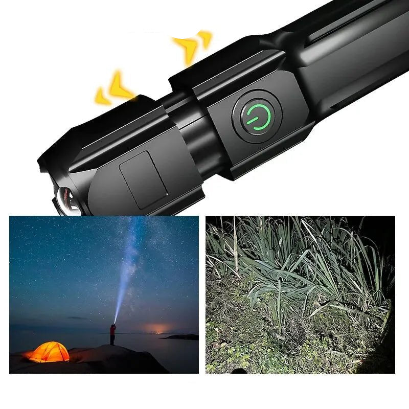 Oplaadbare LED Zaklamp met Telescopische Zoom en Waterbestendig Ontwerp 6