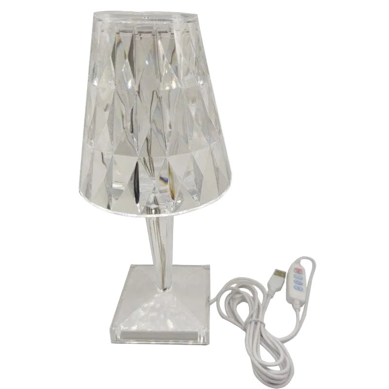Oplaadbare Tafellamp Diamant Design Draadloos Met Aanpasbare Lichttonen 0