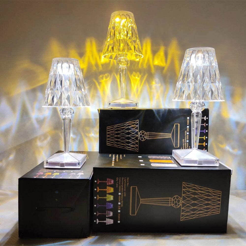 Oplaadbare Tafellamp Diamant Design Draadloos Met Aanpasbare Lichttonen 8