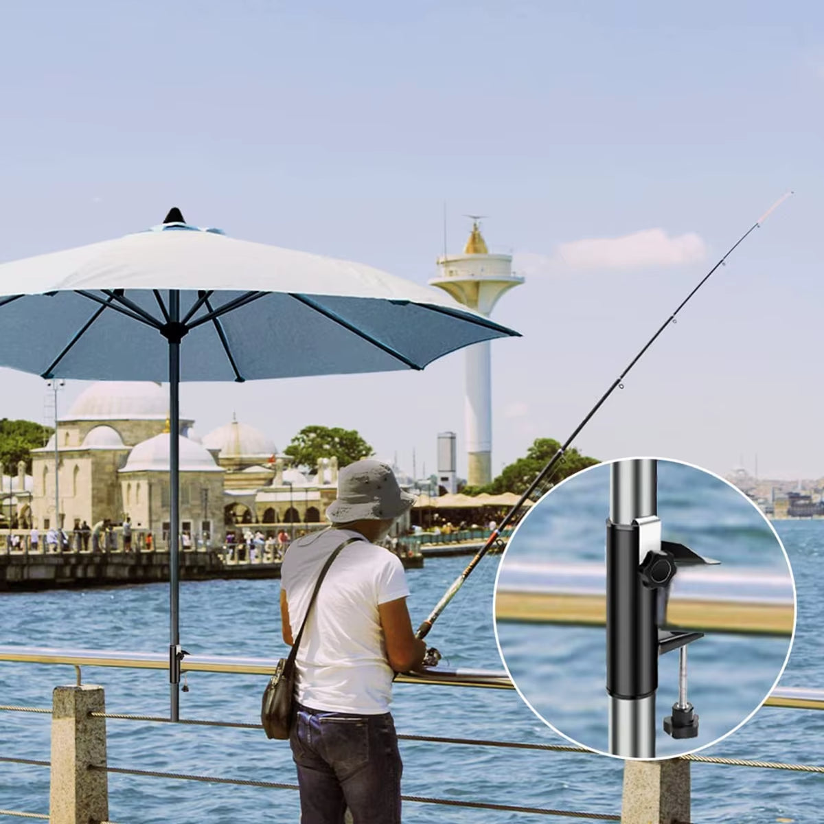 Parasolhouder Voor Balkon En Terras Met Slim Bevestigingssysteem 6