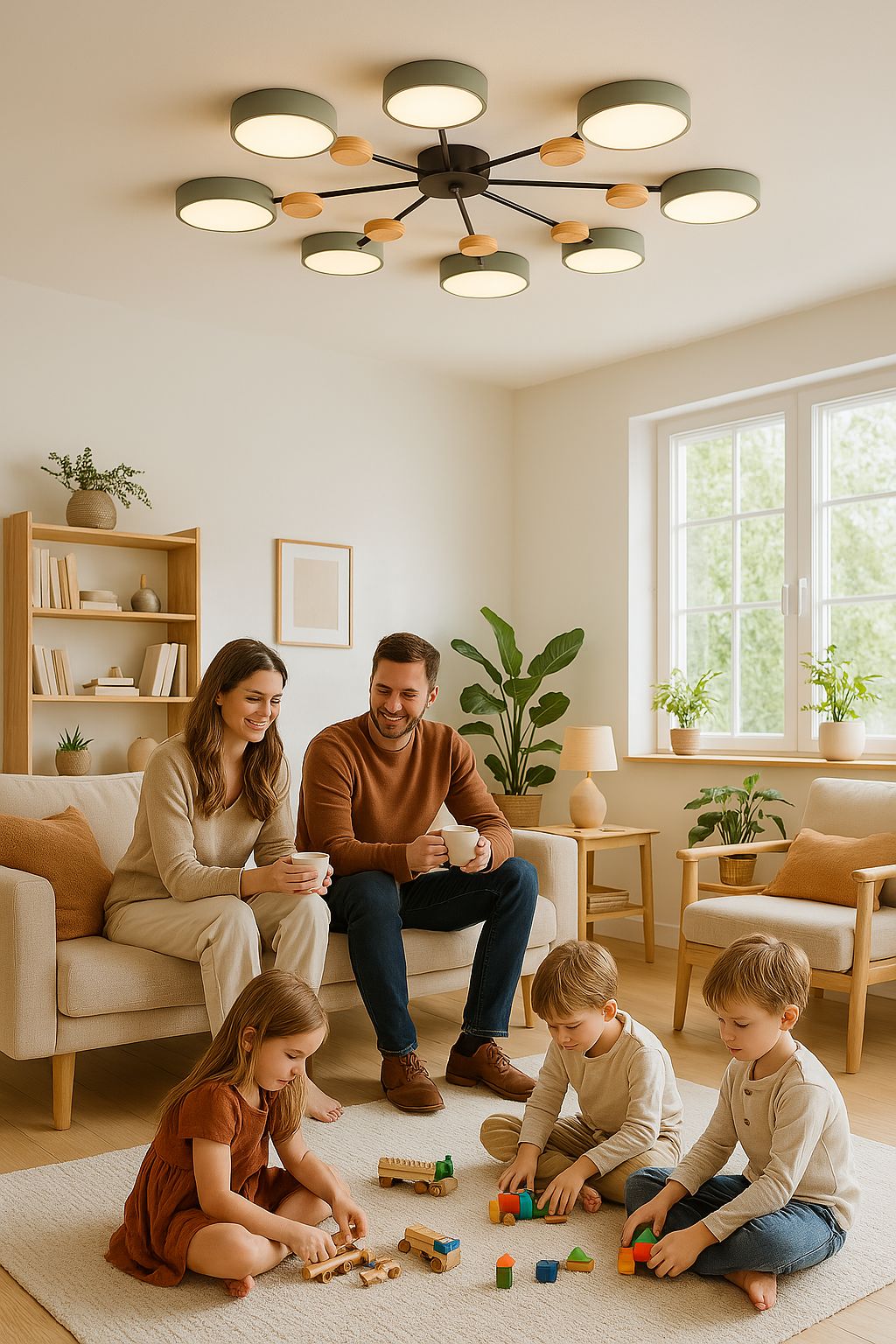 Plafondlamp Scandinavisch Design Vertakt 3