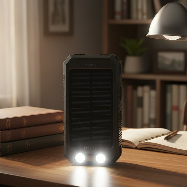 Powerbank voor Buiten met Zonne-energie en 30.000 mAh Capaciteit 0