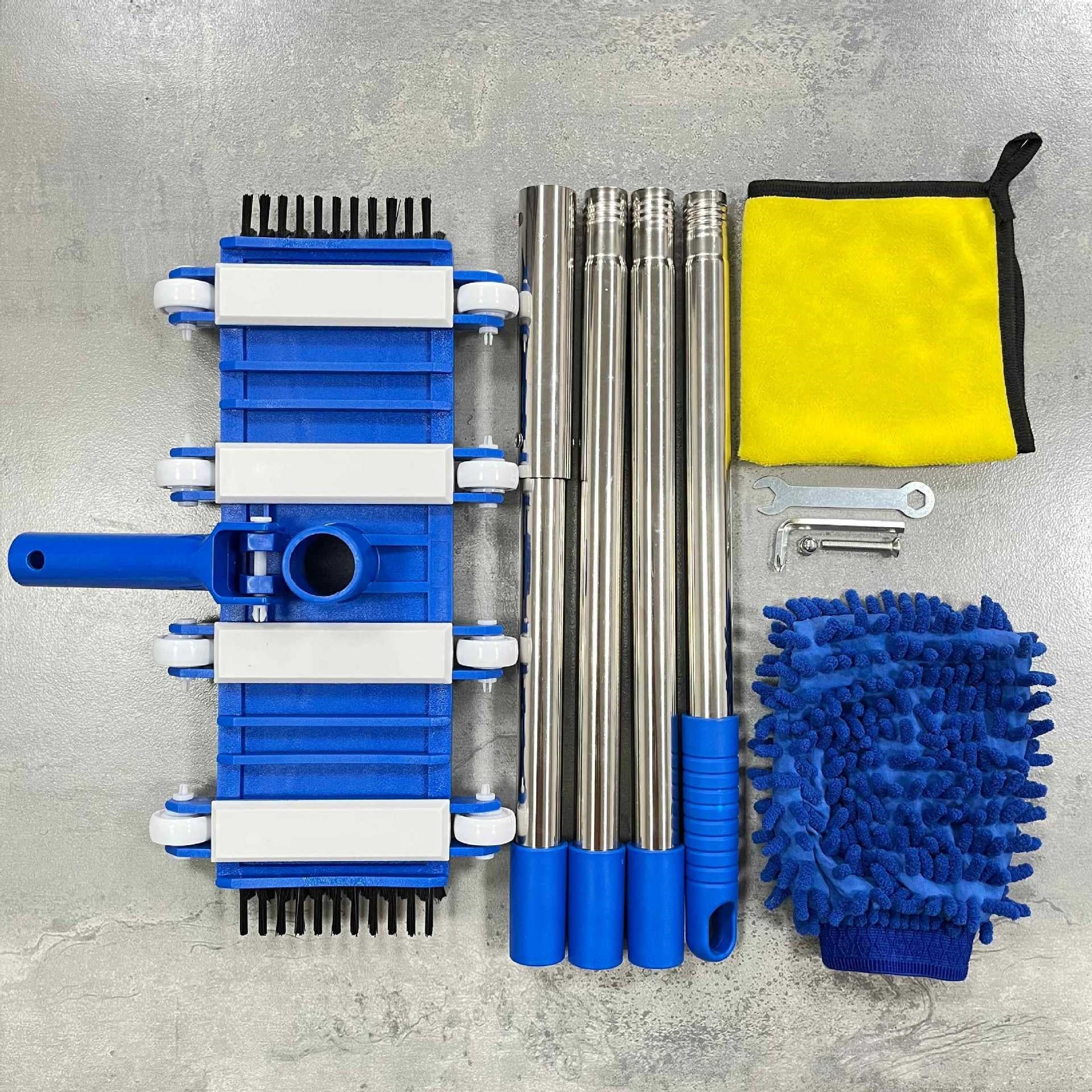 Professionele telescopische autowasmopset met verwisselbare koppen voor mannen 6