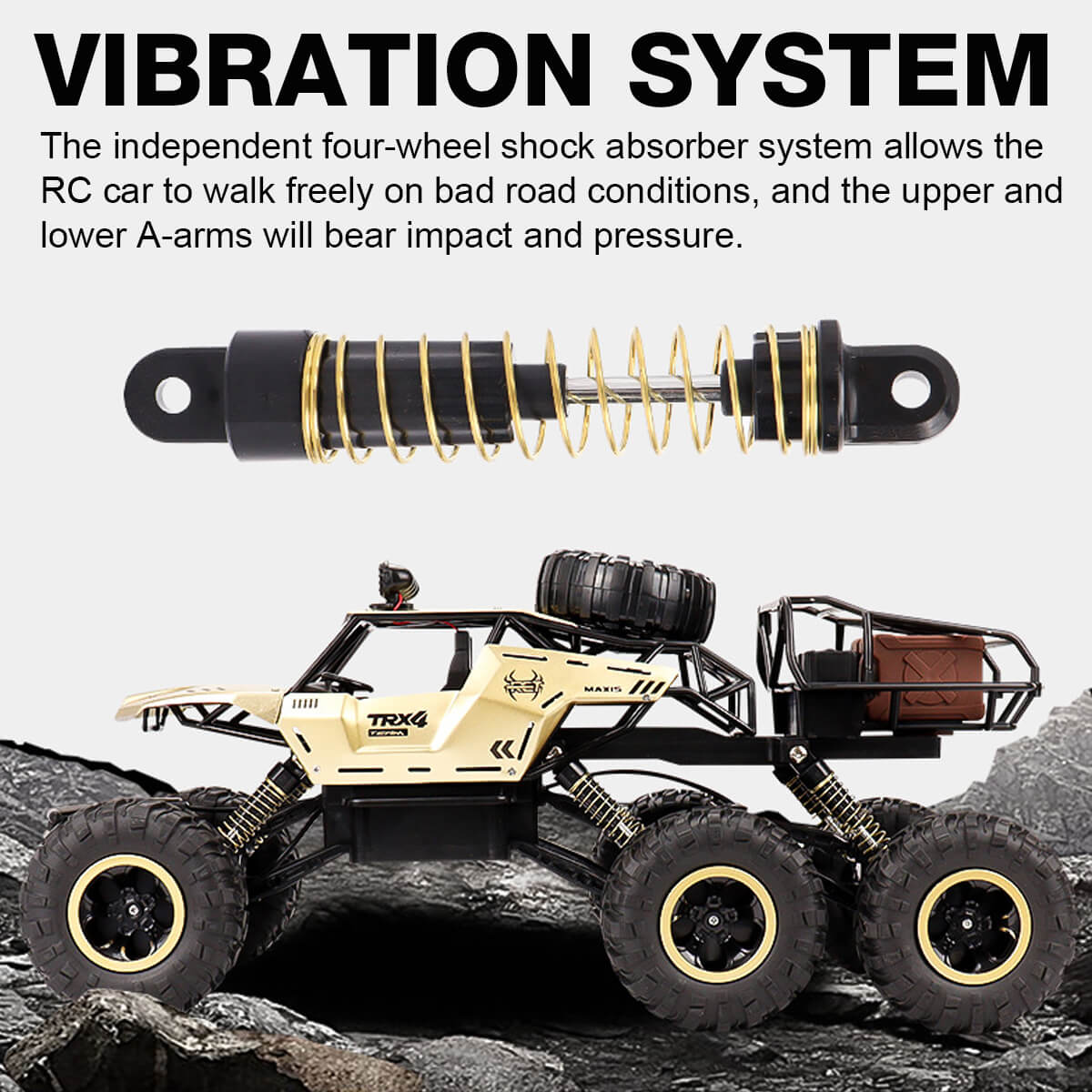 RC Monstertruck 6WD Offroad met LED-verlichting 4