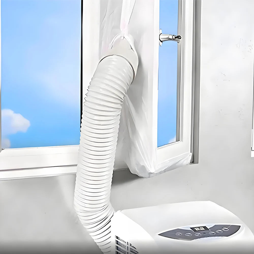 Raamafdichting voor Mobiele Airco met Ritssluiting en Flexibele Stof 0