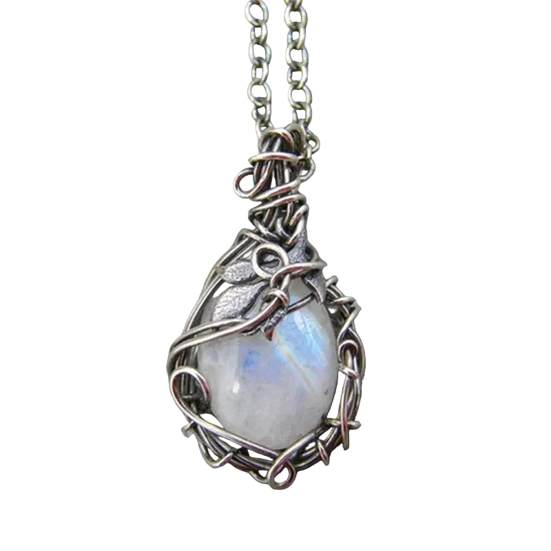 Retro Ketting met Maansteen voor Dames 0