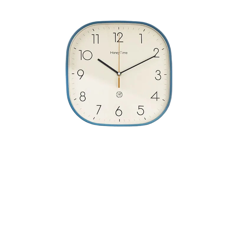 Retro Wandklok Vierkant Met Matgrijs Oppervlak 0
