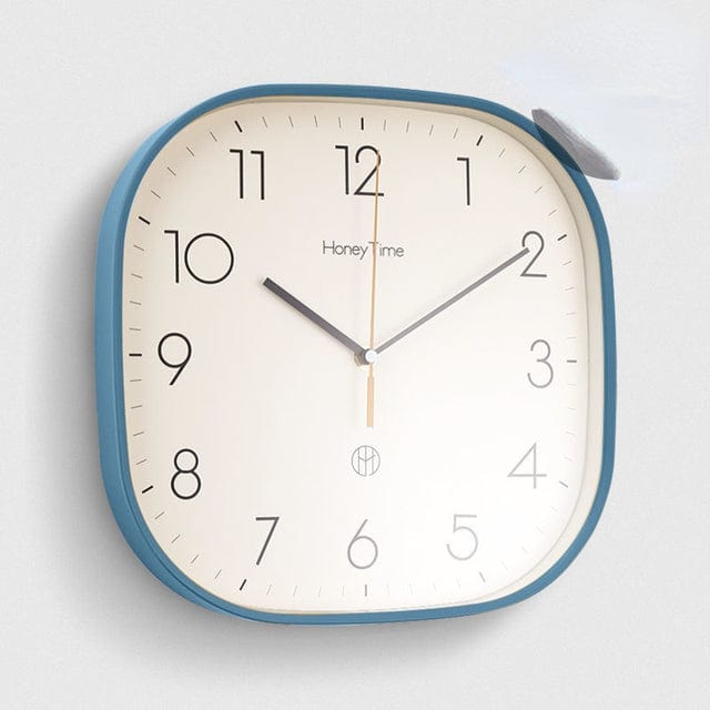 Retro Wandklok Vierkant Met Matgrijs Oppervlak 3