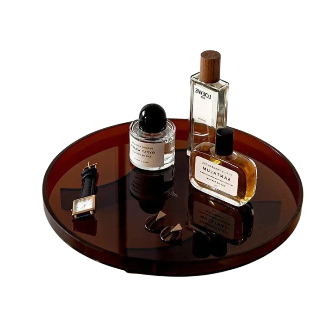 Rond Acryl Opbergbakje voor Badkamer en Huisorganisatie