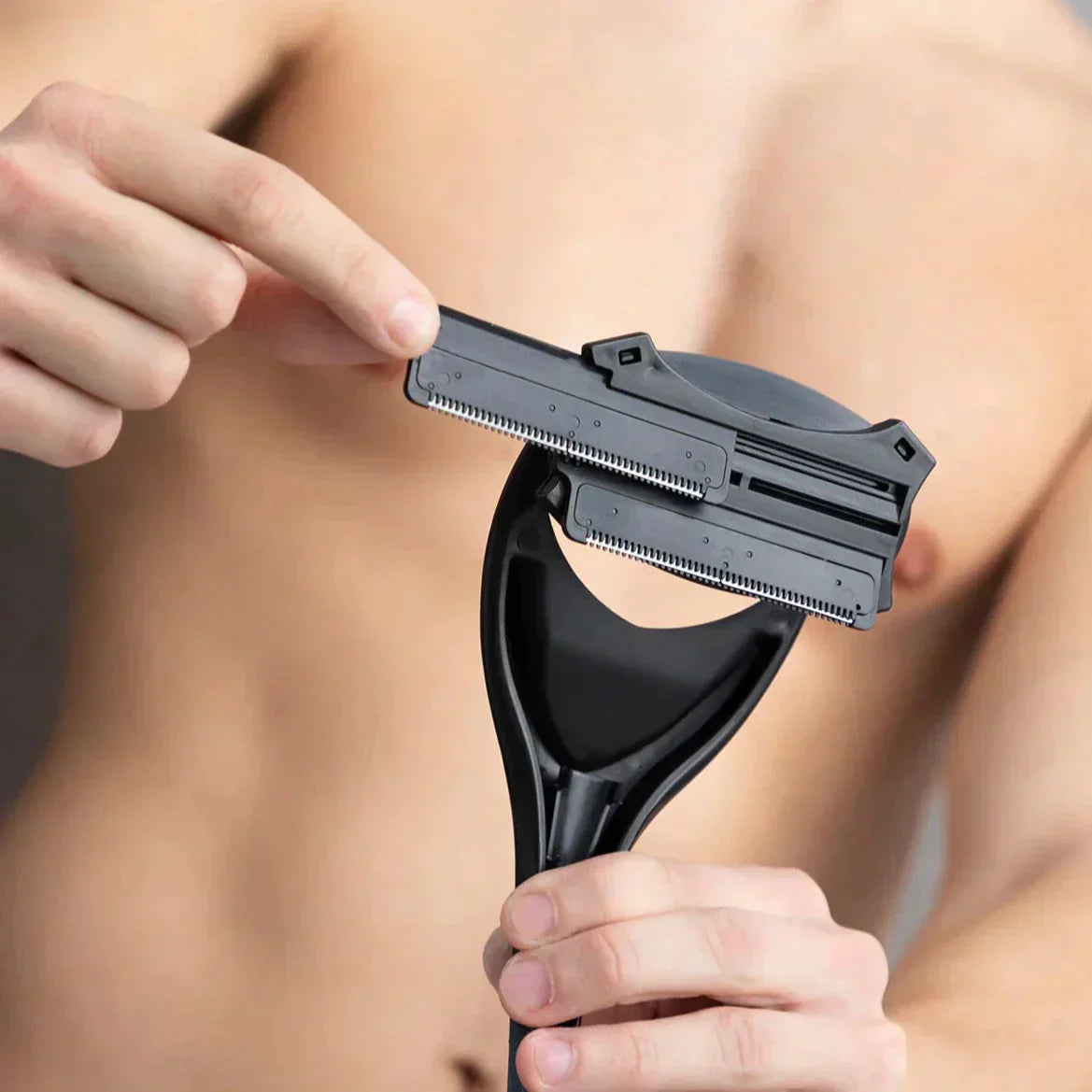 Rugscheermes met Lange Steel en Dubbele Messen 1