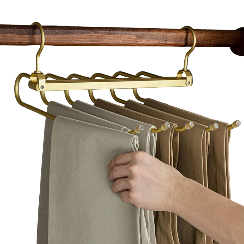 Ruimtebesparende Broekhanger Aluminium 6-laags 0