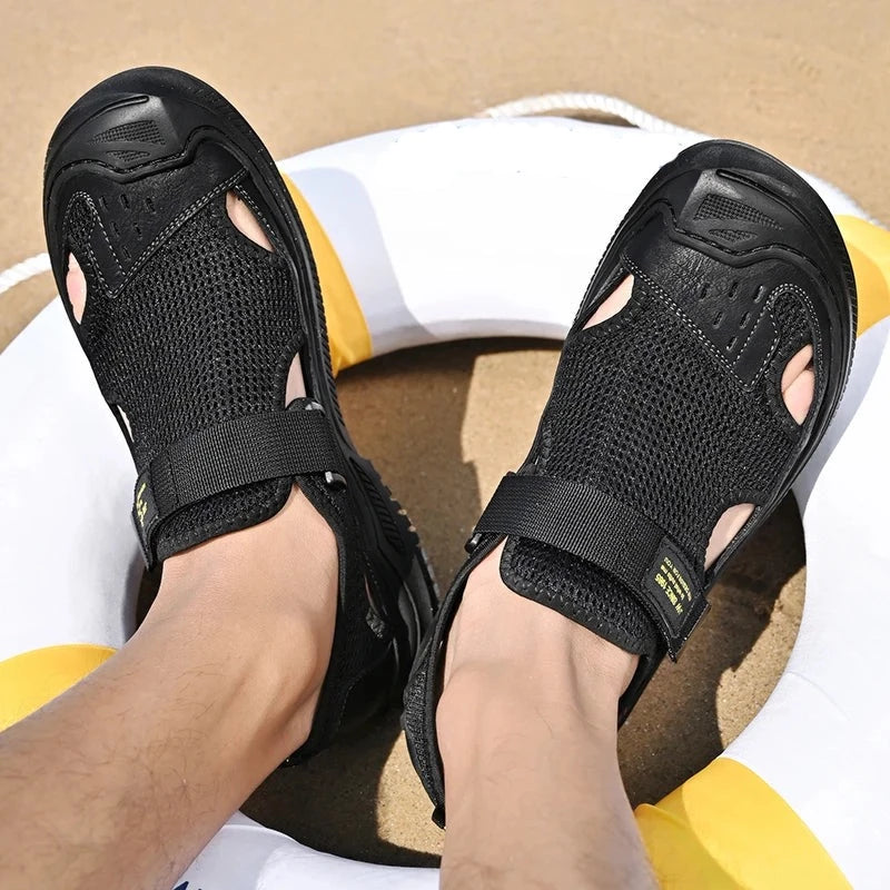 Stijlvolle mesh strandsandalen voor heren
