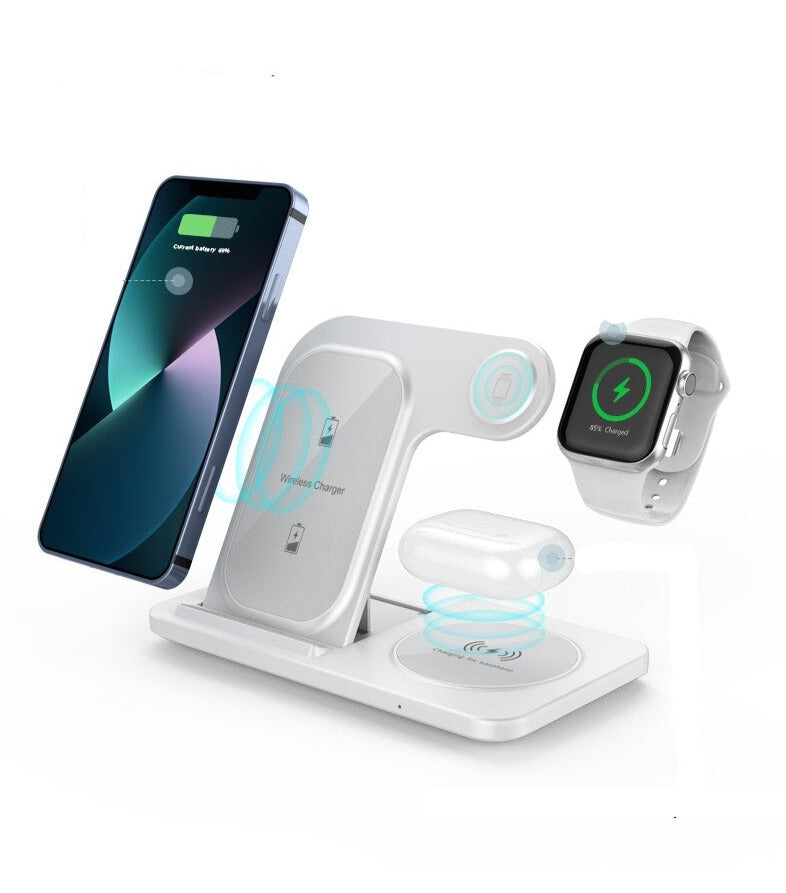 3-in-1 Draadloze Oplaadstandaard Pad